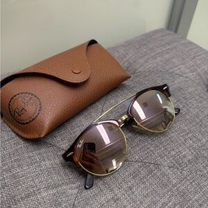 Ray-Ban Tortoise and Gold Sunglasses with Brown Case